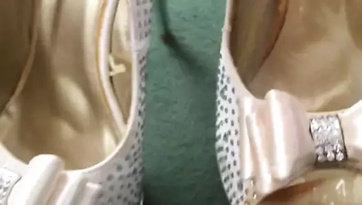 peep toe masturbasyon içine diamante topuklar