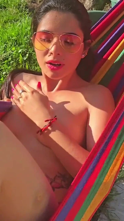 Fucking in an outdoor rocking chair hard anal and delicious fucked | Clip 1