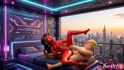 Yatak odasında romantik çift a-i hentai asmr