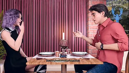 Puta novia caliente después de una cita romántica