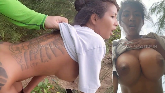 Taylandlı sürtük plajda sikiliyor