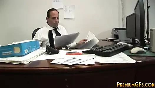 Femdom babe Kenzi marie jerks off dick