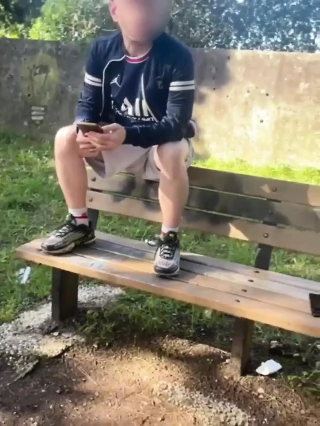 Amateur Boy Lost a Bet and Had to Expose and Touch His Cock in a Park