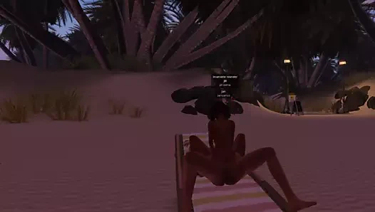 İkinci hayat seks - sahilde ses ile lanet