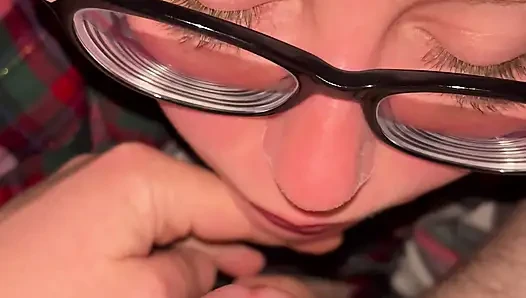 Long Sensual Blowjob from Wife with Eye Contact