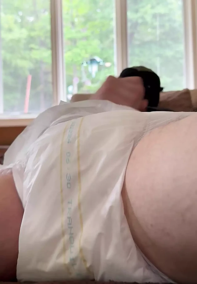 Diaper masturbating