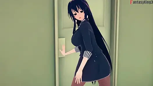 Rossweisse neredeyse beni Akeno'yu sikerken yakalıyor - dxd ntr madness series