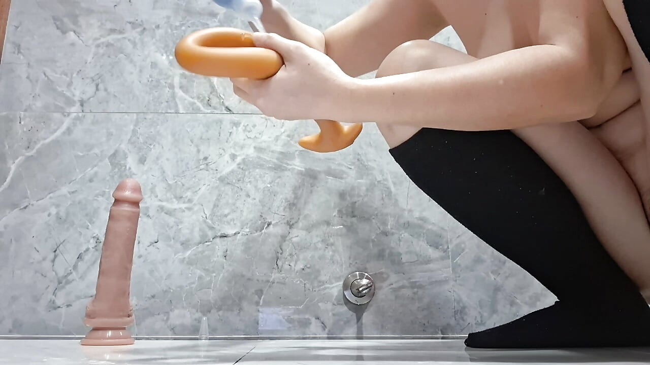 Slinky yılan ve dildo ile dap çift anal, bonus güzel etli delik genişletme