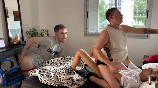 Cheating Husband gets Destroyed by Big Latino Cock while Cuckold watches