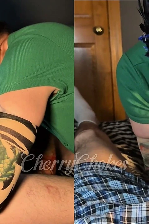 Üvey anne gırtlağına kadar alma videolarını yapmak için üvey oğlunu kendi kişisel porno modeli olarak kullanıyor.