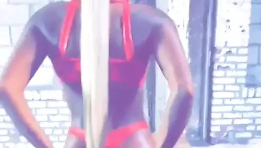 Kırmızı deri çikolata kız