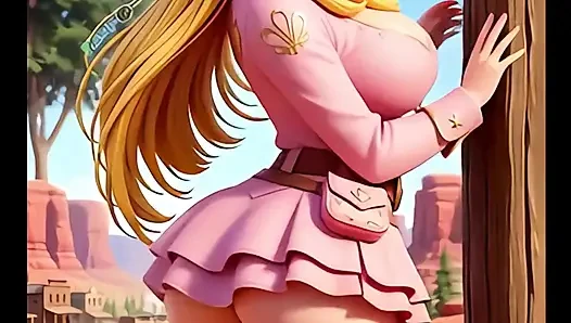 (yapay zeka oluşturuldu) Peach, Rosalina, Boo, Bowsette, Pauline ve Daisy'nin derlemesi