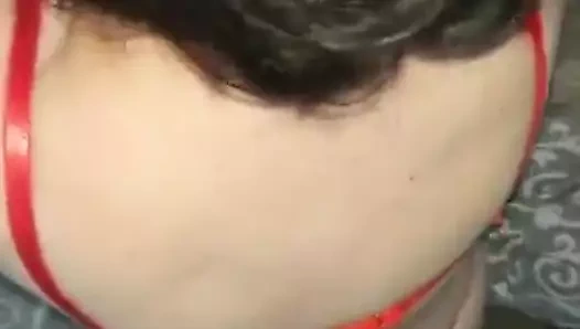 CRVENE TANGE, moja zena 42 godine pusi kurac, odlicno dupe