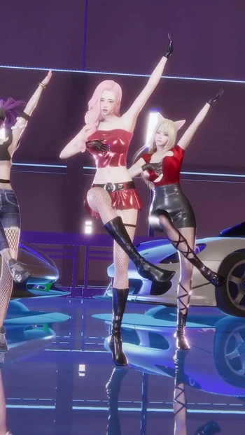 Эпический момент из "MMD BlackPink - закрытие Ahri Seraphine Kaisa Evelynn, сексуальная Kpop, Лига Легенд KDA"
