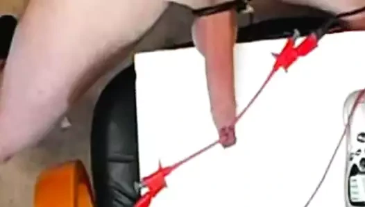 estim cbt foreskin 4 needles cum ejac