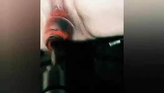 Edepsiz iri güzel kadın dildo makinesi tarafından mahvediliyor