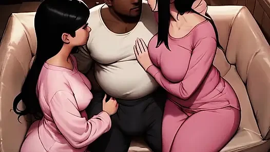 Üvey anne üvey babasını üvey kızını sikerken yakalıyor ve anlıyor