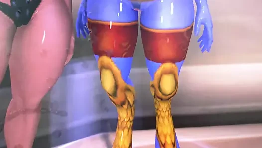 orospu arodeth ve anthinsh draenei için Cum haraç, ağır çekim