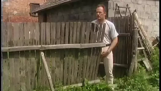 Scopata vintage all'aperto