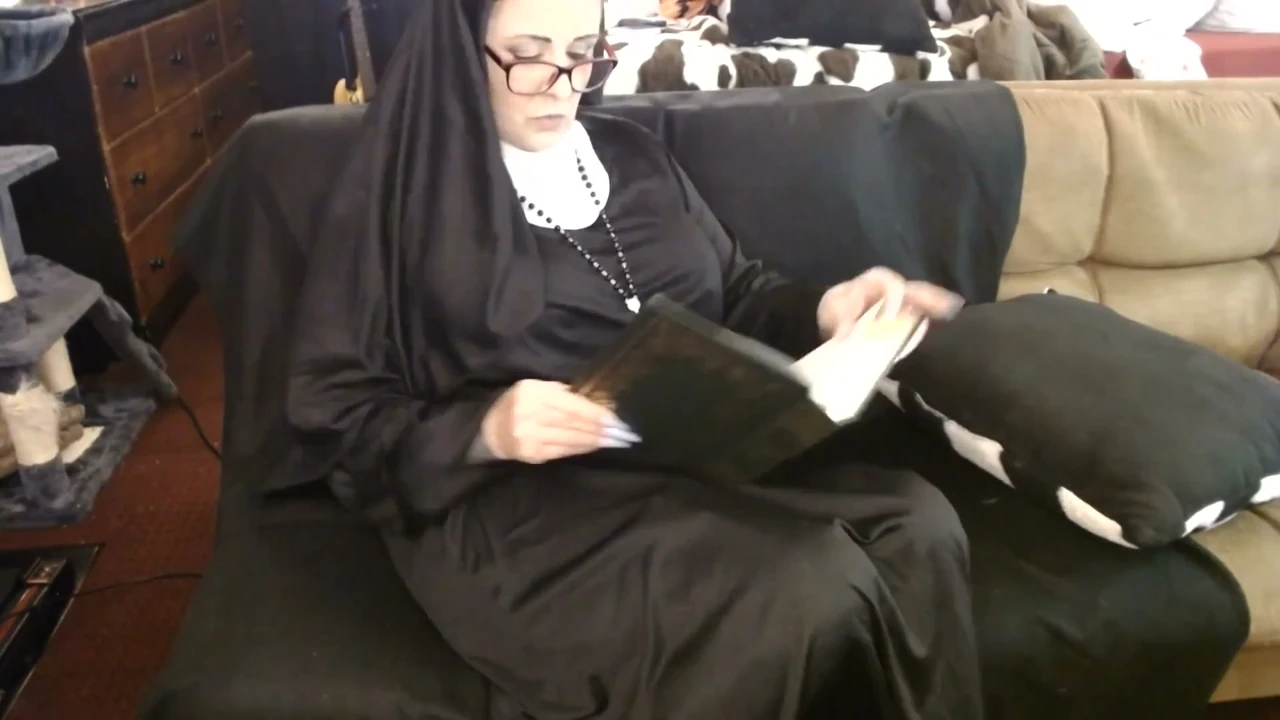 Nun Dildo Fucking in Bible Study