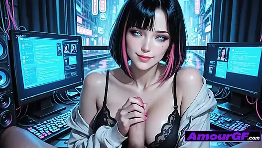 Neon sürtük 3 boyutlu sunucu odasında yarağı derine alıyor, amcık sıkı kenetleniyor