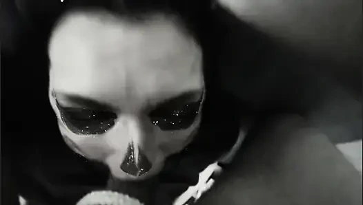 Korku dolu evli kadın oral seks, gırtlağına boşalma ve yüze boşalma derlemesi