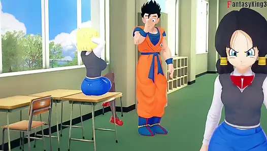 Android 18, Videl'in gohan'ı sikişini izlemesini seviyor - dragonball zex serisi