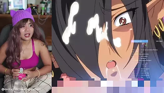 Ateşli anime kızları grup seks yapıyor. Seksi hentai tepkisi, sevimli Asyalı kız, yorum tepkisi, komik