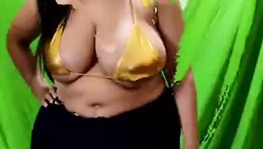 Altın bikini saree seksi shona bhabi