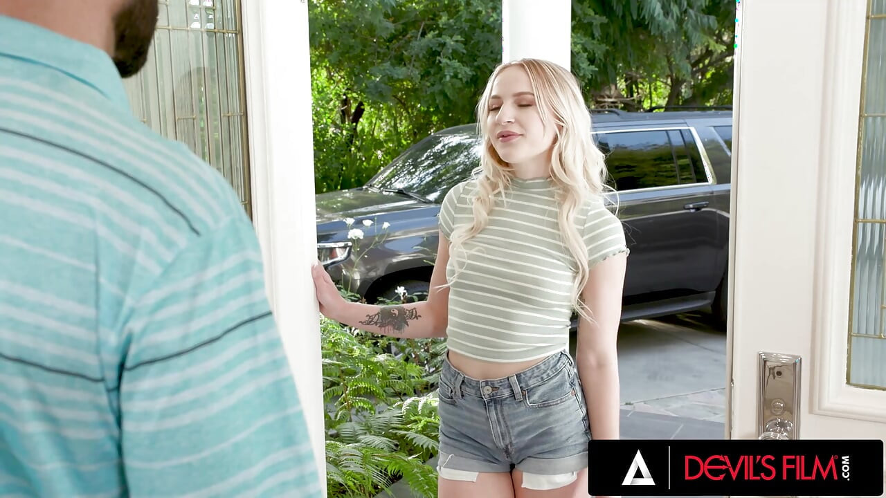 DEVILS FILM - Cute Blonde Babysitter Gets Banged By Her Boss