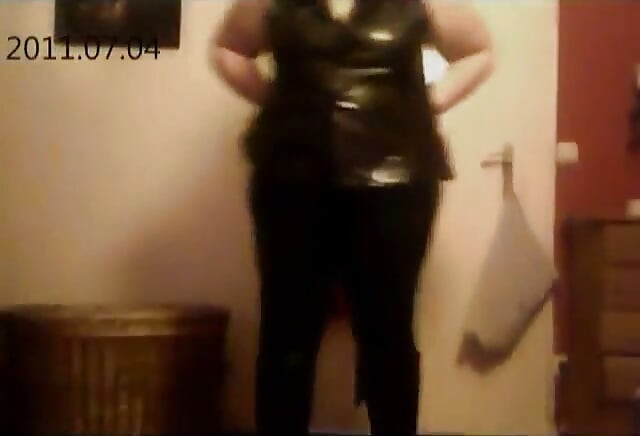 Leder Elbise