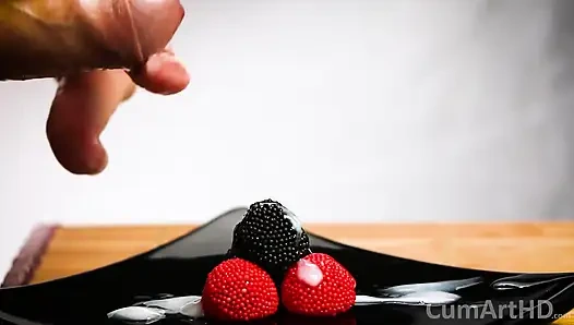 CFNM Handjob + Cum on Candy Berries! (cum on Food 3)
