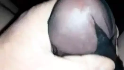 naylon çorap boşalmak