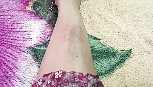 Desi güzel Telugu üvey anne evde duygular