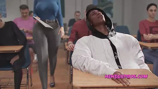 Öğretmenin edepsiz küçük sırrı: öğrencisinin büyük siyah yarağını emiyor - sansürsüz hentai