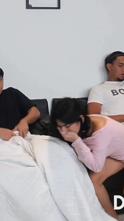 WE'RE ALL WATCHING A MOVIE WHEN MY STEPDAUGHTER SECRETLY GIVES HER BOYFRIEND A BLOWJOB AND THEN FUCKS WITH HIS BEST… | Clip 3
