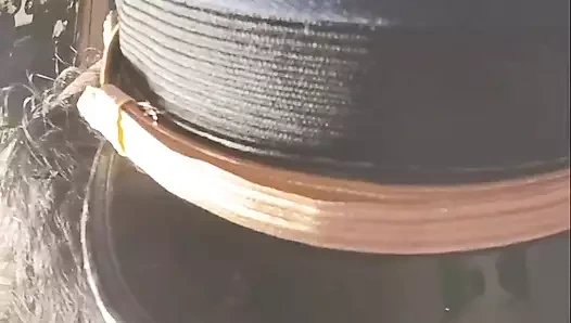 Salya salyası büyük ereksiyonunda ağzı tıkalı