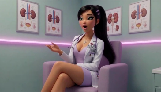 Asyalı kız doktor ereksiyonumu küçültmeme yardım ediyor