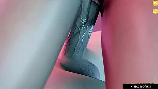 Tatlı mulatta büyük yarağımın ıslak kalçalarına sürtünmelerine bayılıyor