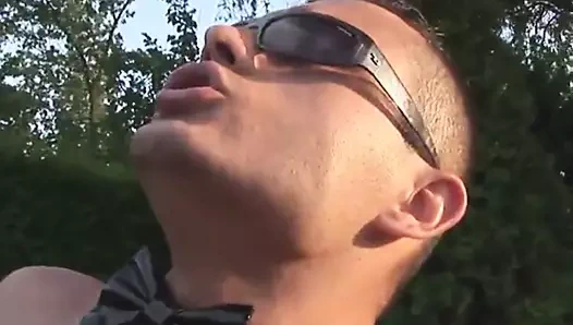 Dik eski redhead anal becerdin ve kırlangıçlar boşalmak ile wine