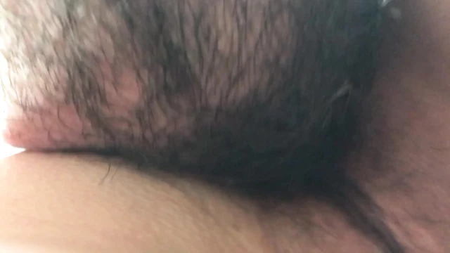 Please dont cum in me. Fucking puffy hairy pussy. Cum on the ass. Close-up
