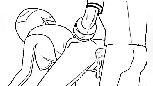 Sıkı bir eşek sıcak komik delici çizimi