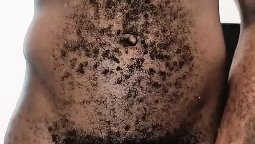 Siyah bir adamın acil mastürbasyonu