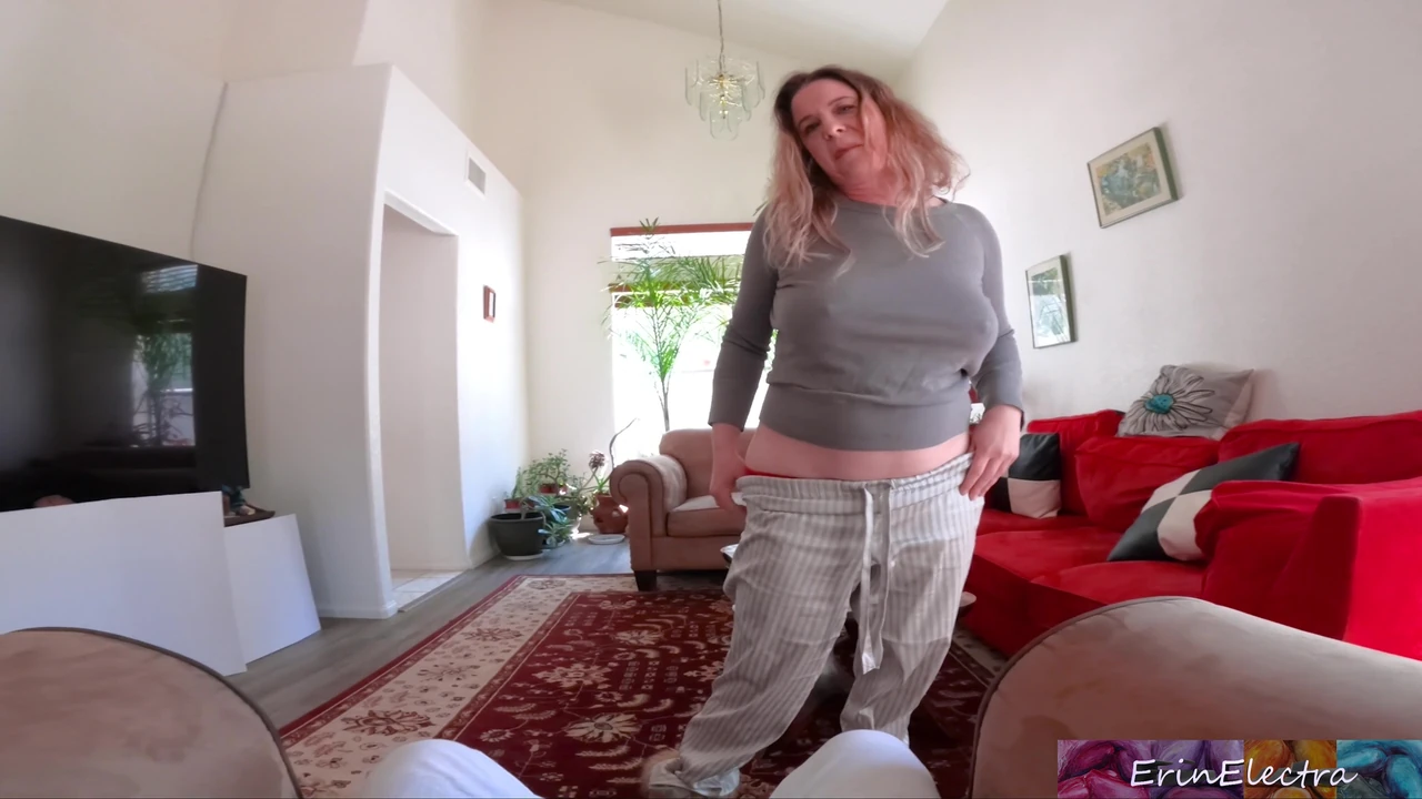 MILF with big natural tits bouncing fucked by stepson