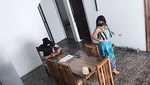 Busty gypsy stepsister seduces her stepbrother and then touches her big tits