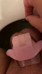 Korkak lizzy kızarma uzağa onu manhood için baba