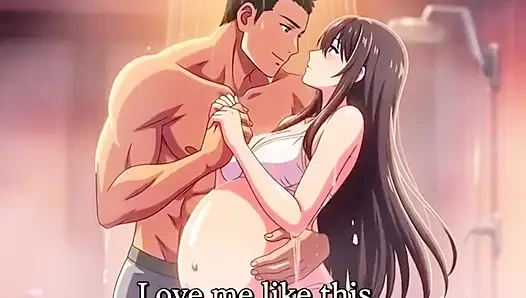 Shower sex husband helping wash Ayesha's pregnant body