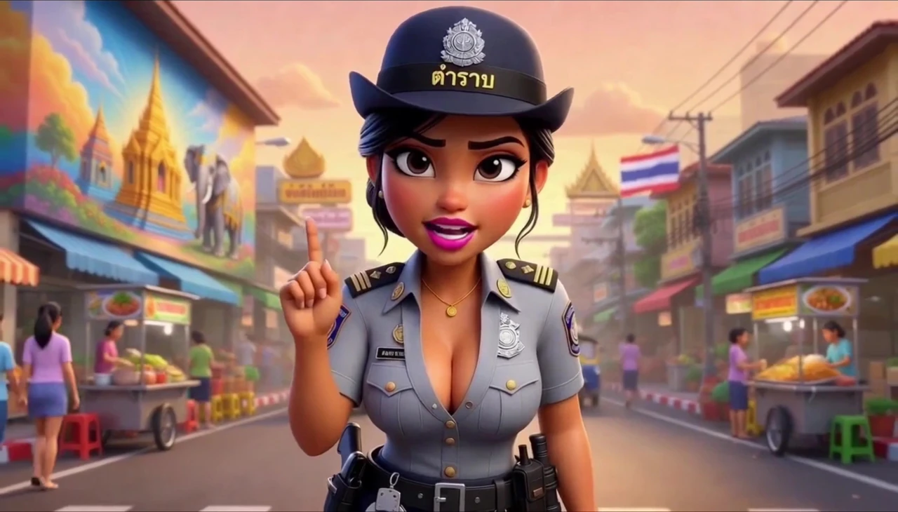 Thai Police Officer Stopped Me on Street and Fucked Me at the Station