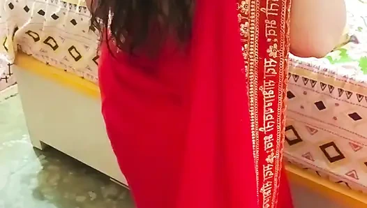 Pankhuri kunal kırmızı otel odasında çekim