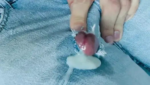 Cum with Levi's jeans